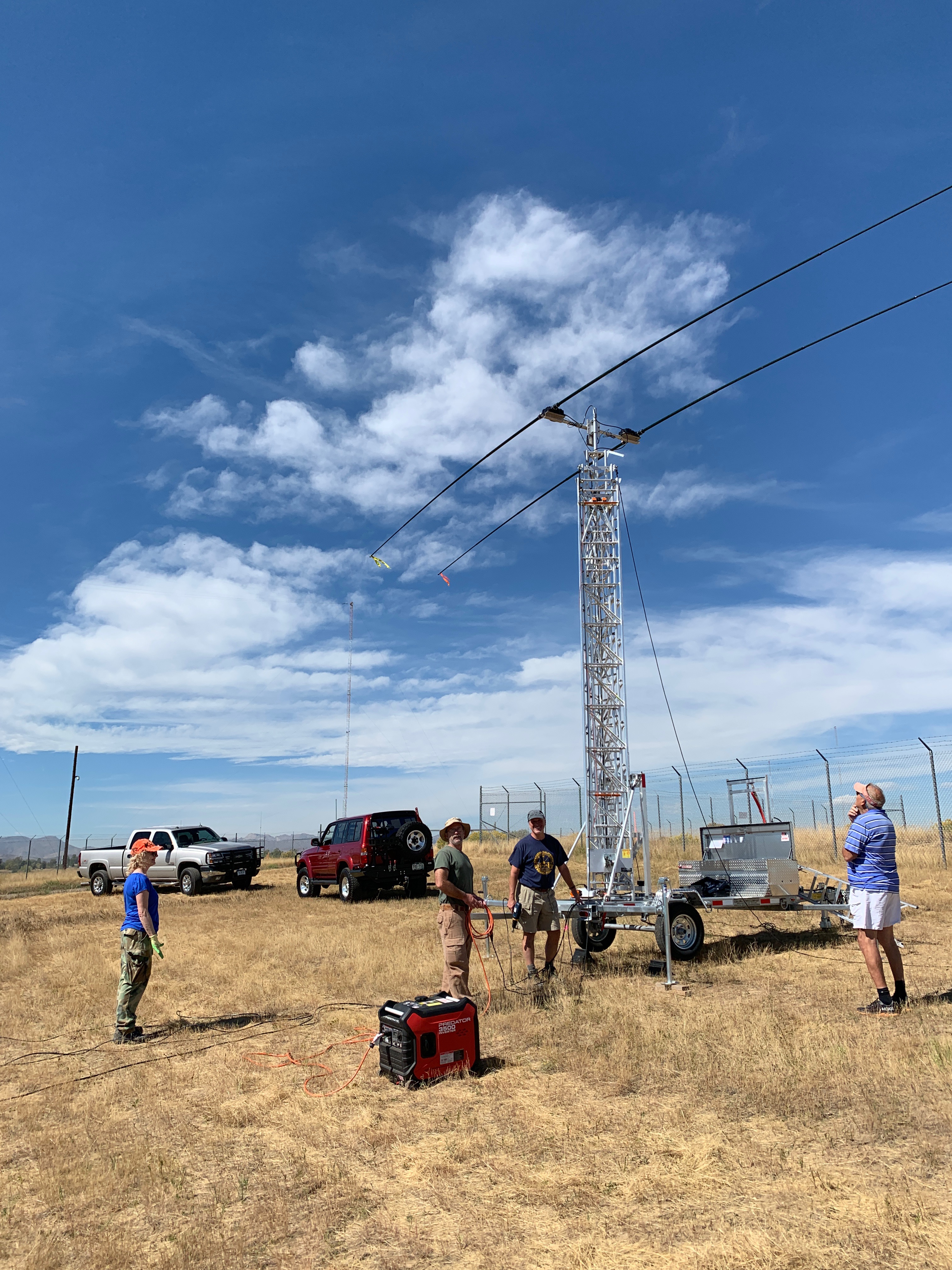 SteppIR on 75ft crank-up mobile tower