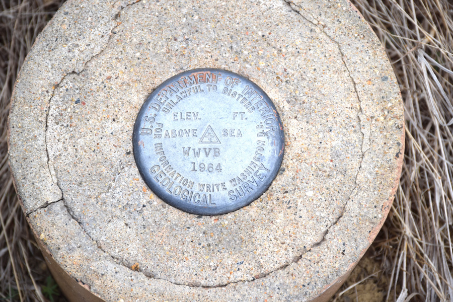 Benchmark below the radiating antenna downlead.